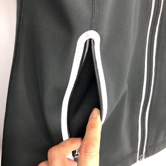 NEW BALANCE Black Performance Sport Windbreaker Zippered Jacket w/ Pockets  SP - Picture 12 of 16